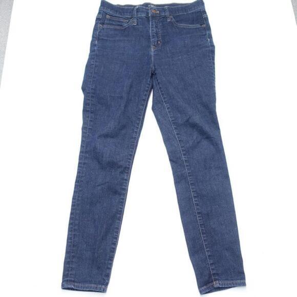 J.CREW Jeans Women's 29 Blue‎ Denim Dark Wash 5-Pockets Zip Fly High-Rise Skinny - Picture 1 of 9